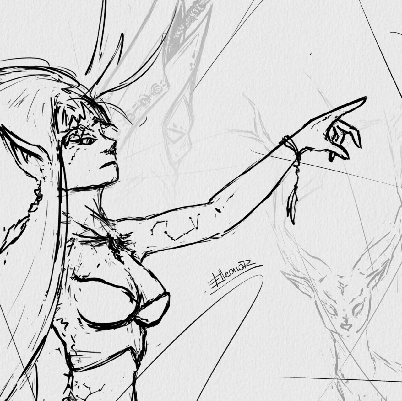 Cover image for the Ink Nights page with line art drawings.